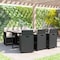 Flash Furniture 7 Piece Natural/Black Modular Patio Set & Cushions TW-3WBE00-NAT-GG - alternate 1